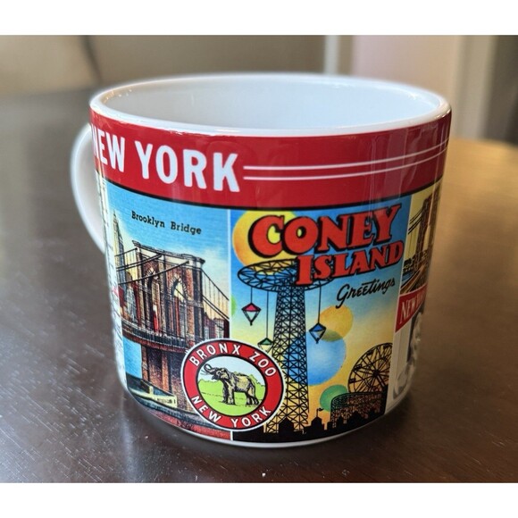 Cavallini & Co., Vintage New York Sites Ceramic Coffee Mug, 14 oz - Picture 3 of 7